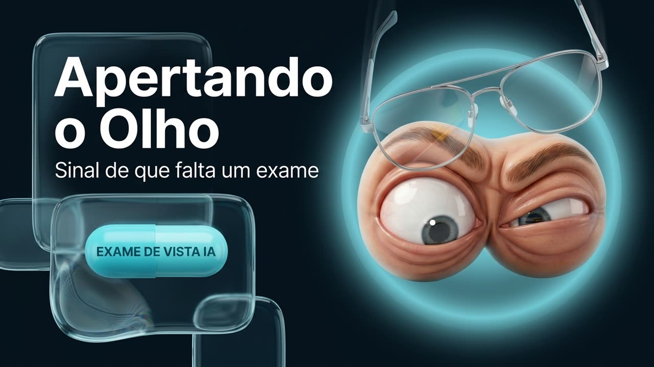 Míope Apertando o Olho